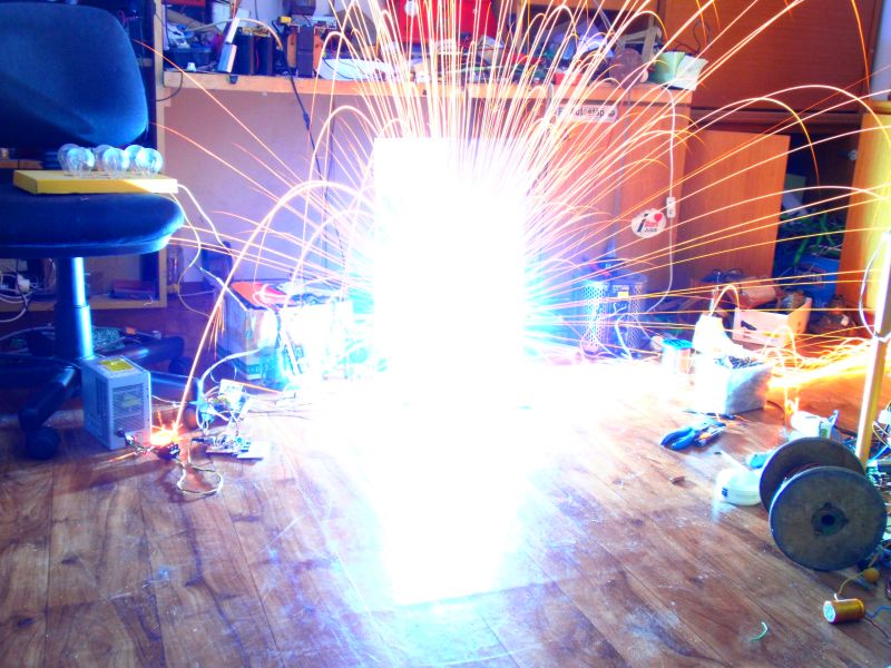 Exploding steel wire