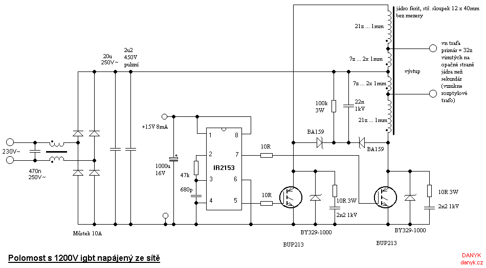 Push Pull Inverter With Bup213 Igbt